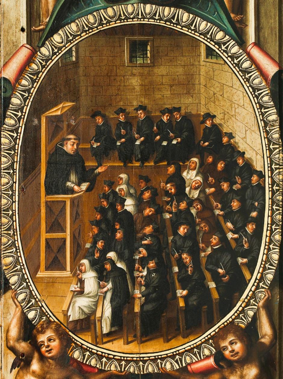 Una clase en la universidad de Salamanca