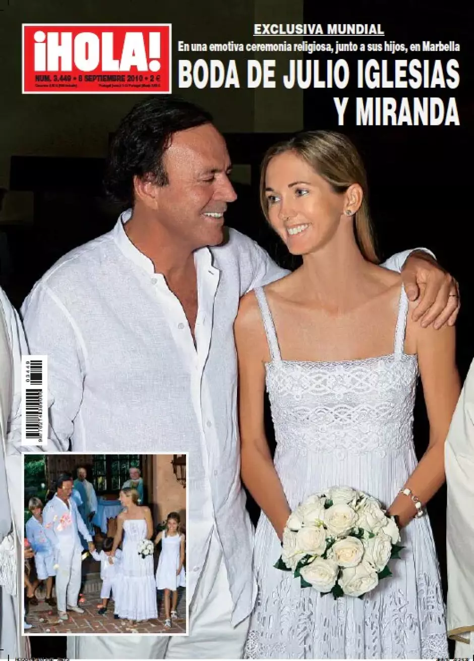 La boda de Julio Iglesias y Miranda