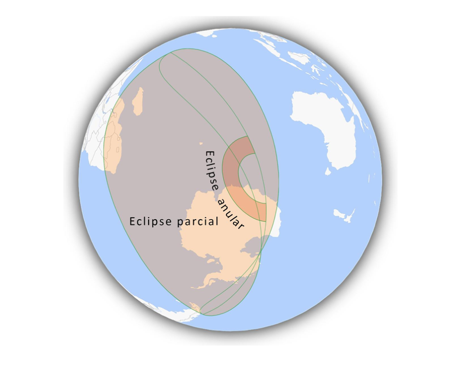 Eclipse anular de Sol del día 17 de febrero de 2026