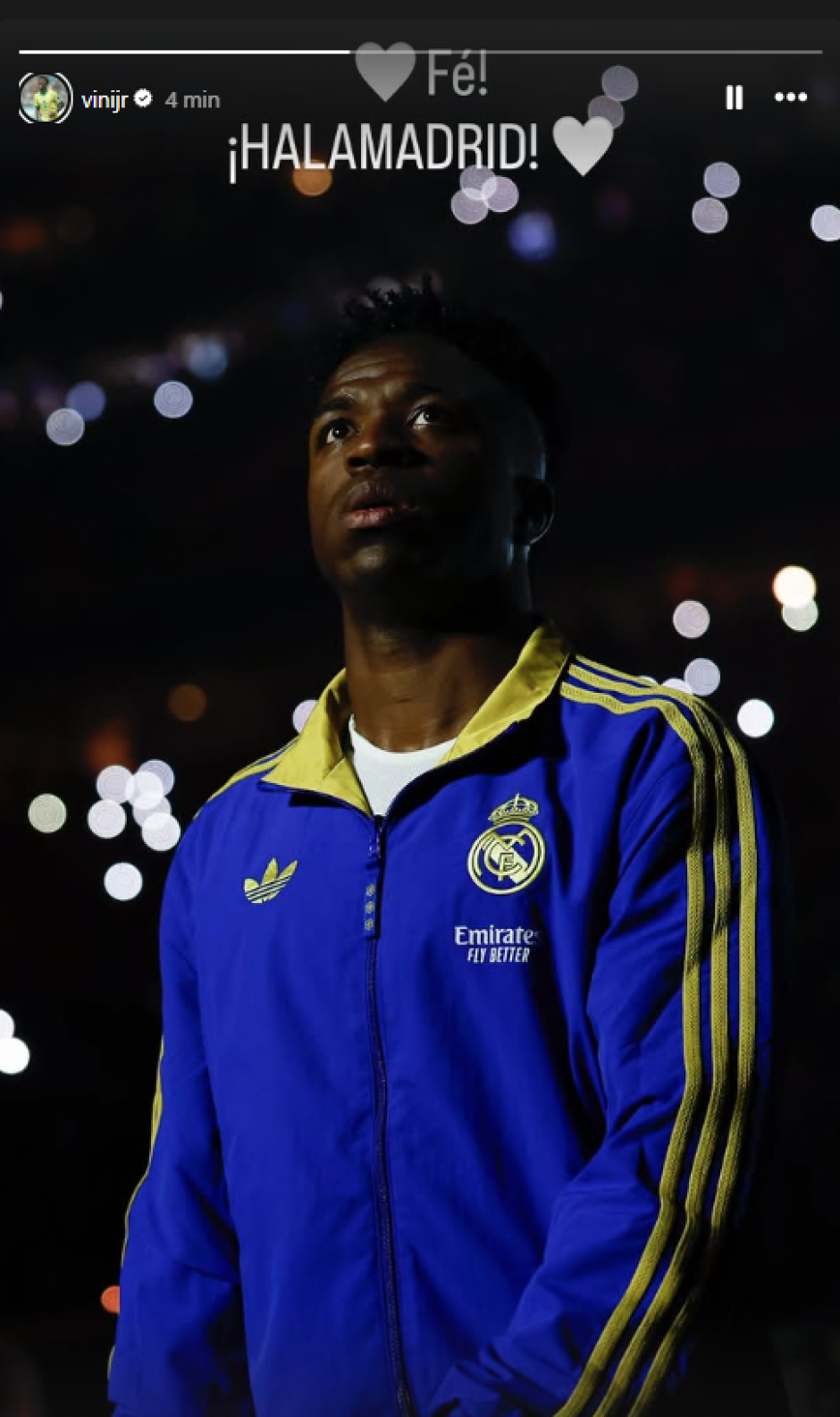 Última publicación de Vinicius Jr. en su Instagram