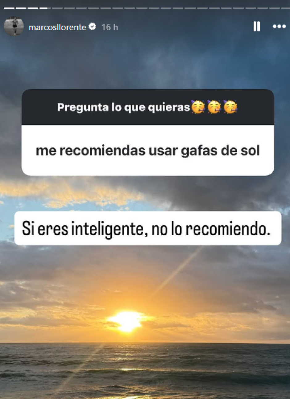 Pantalla de Marcos Llorente en IG