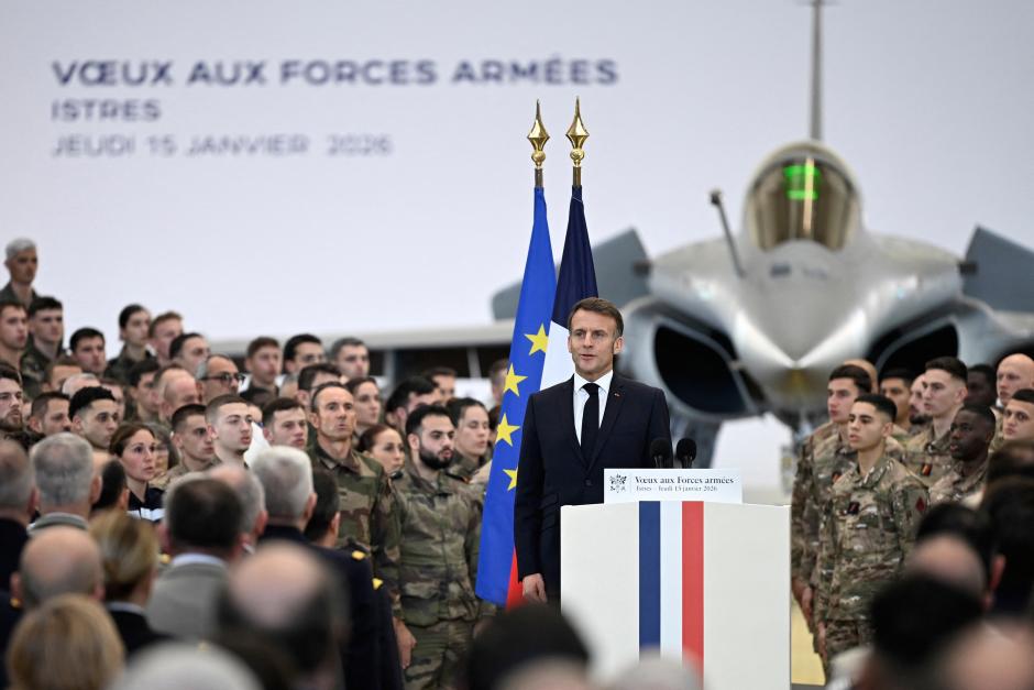 Emmanuel Macron, presidente de Francia, durante un discurso ante las Fuerzas Armadas
