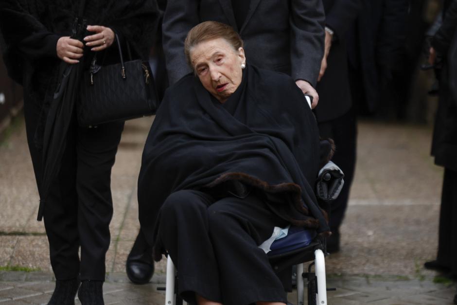 La Infanta Doña Margarita, a su llegada al responso por la Princesa Irene