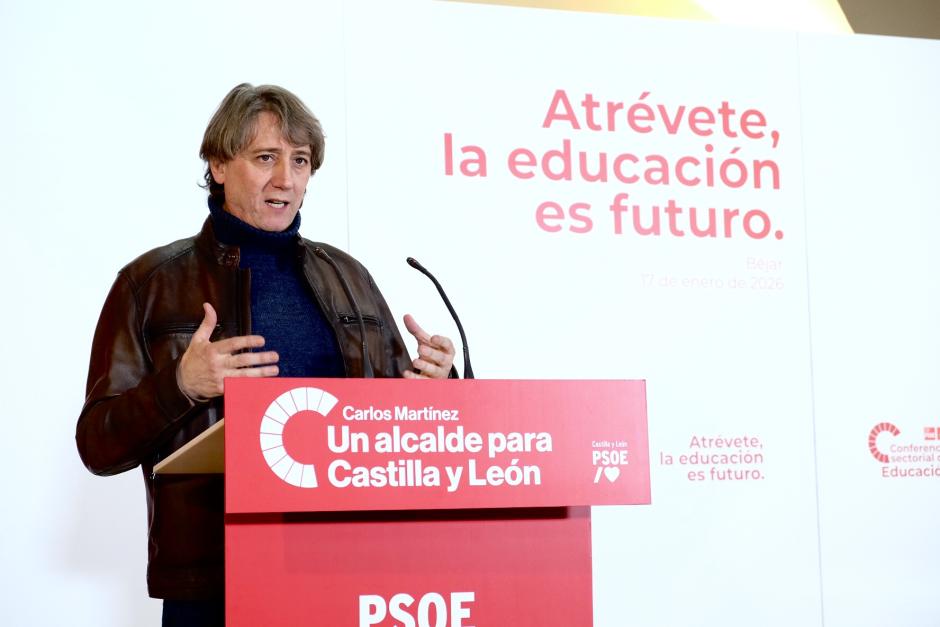 El secretario general del PSOE de Castilla y León, Carlos Martínez