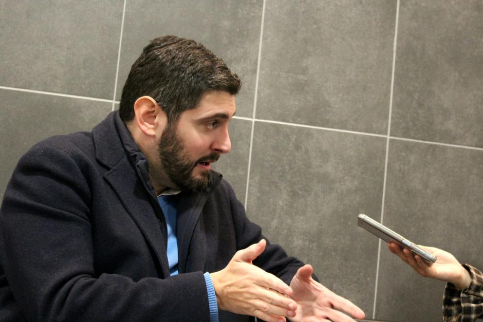 Alejandro Nolasco, durante su entrevista con El Debate