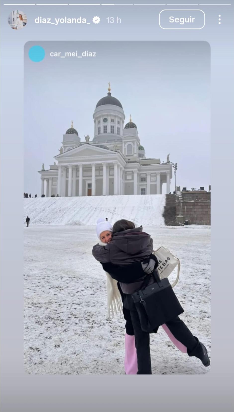 Yolanda Díaz compartió varias imágenes con su hija en redes sociales