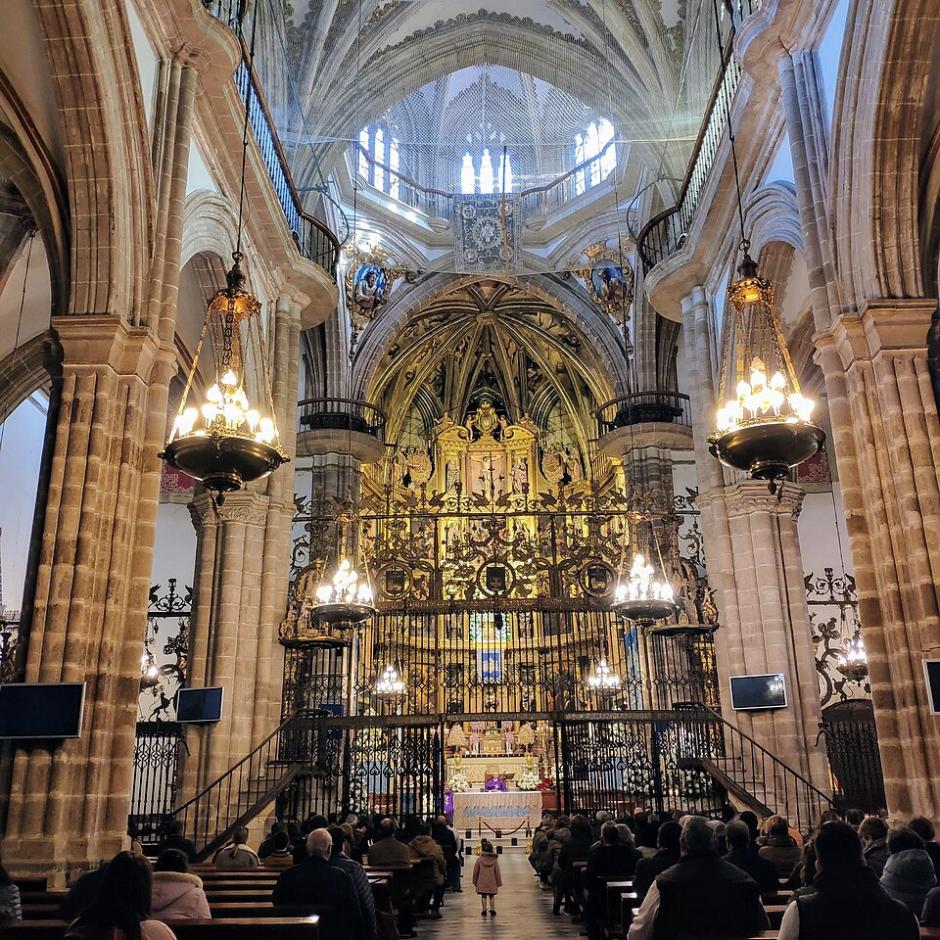 Interior de la Basílica del Monasterio de Guadalupe en Cáceres