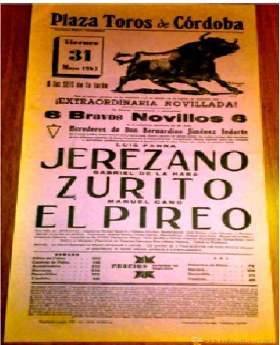 Cartel de la novillada