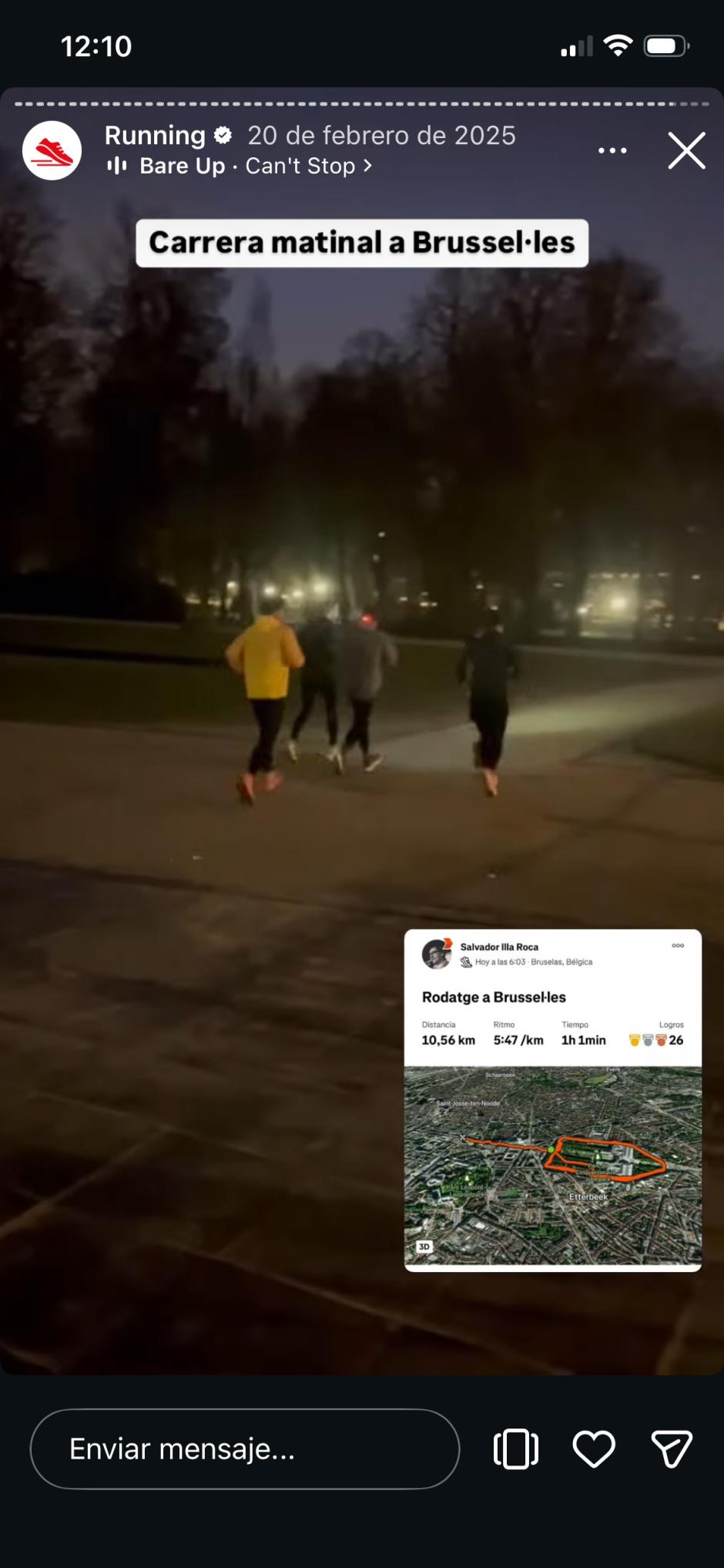 Pantallazo de Salvador Illa en Instagram