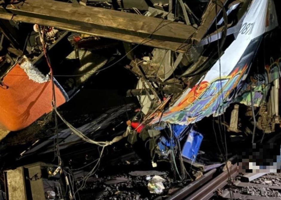 Estado en el que quedó el tren de las cercanías barcelonesas