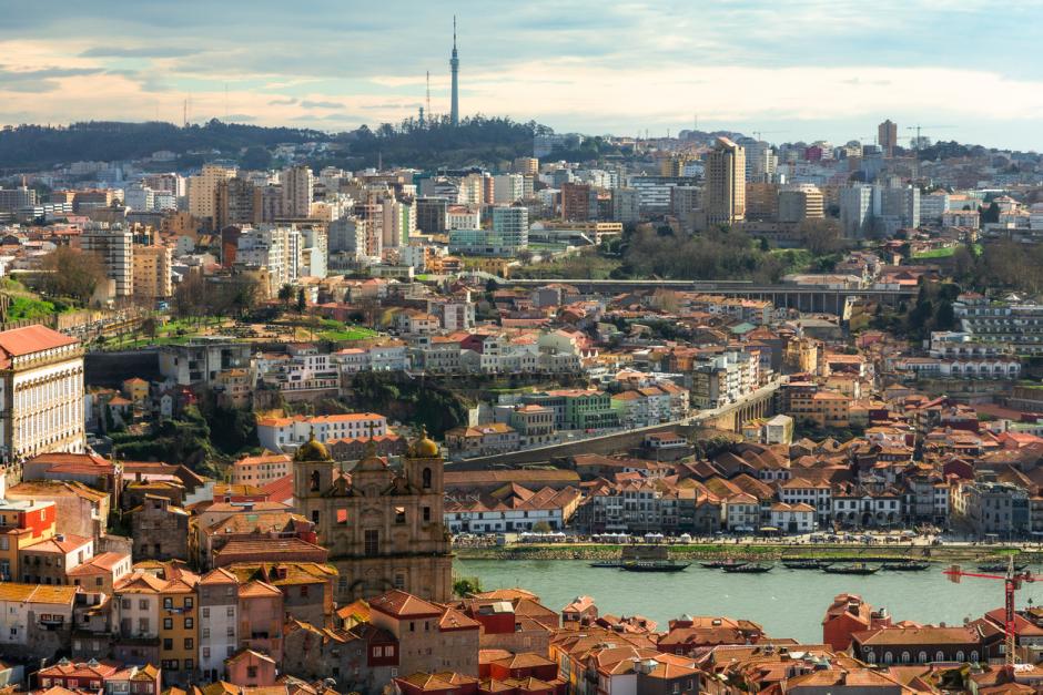 Vista aérea de Vila Nova de Gaia