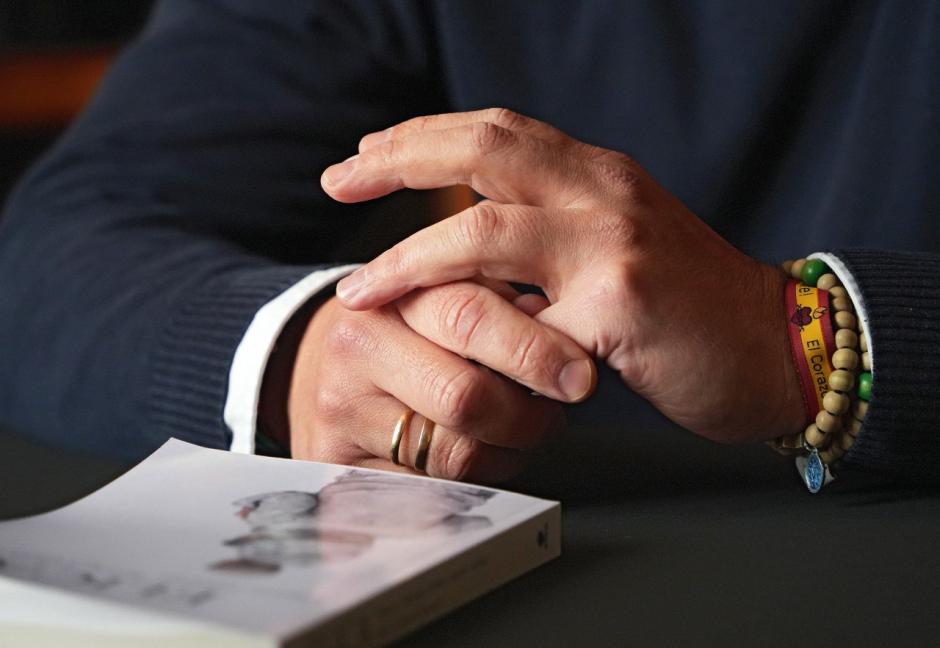 Elías Cabrera, durante la entrevista