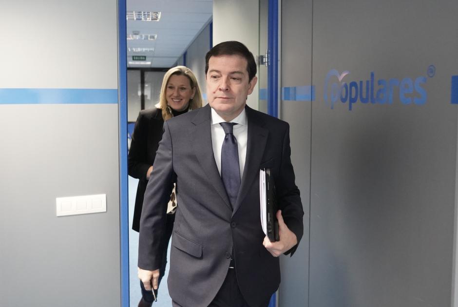 El presidente del Partido Popular de Castilla y León, Alfonso Fernández Mañueco, y la vicepresidenta, Isabel Blanco