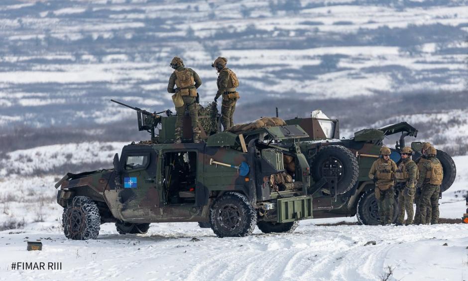 Un momento del ejercicio militar multinacional 'Eagle Fury' en Rumanía