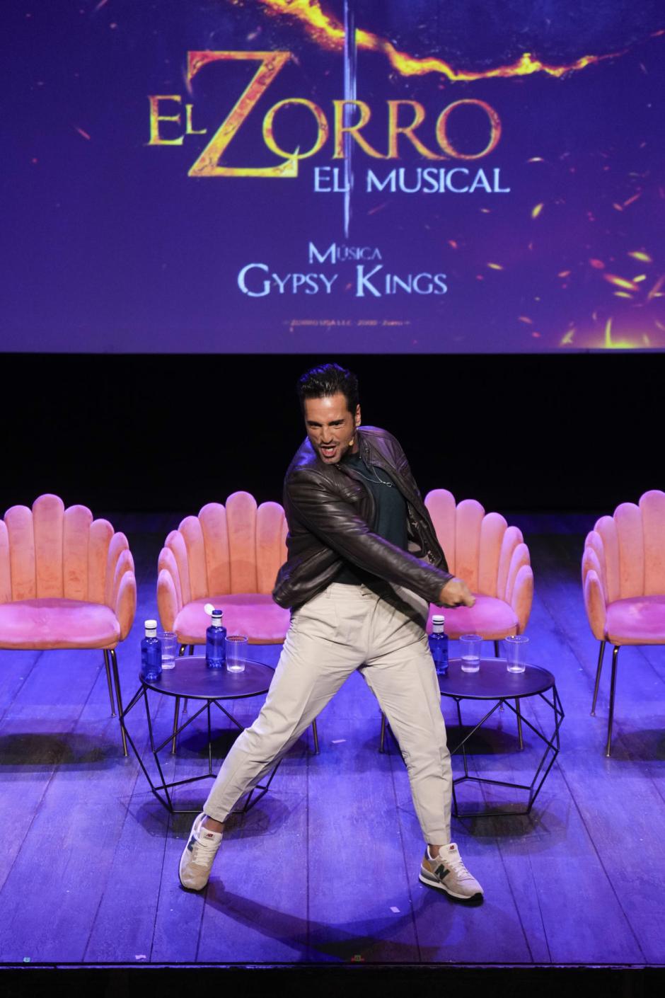 El cantante David Bustamante durante la presentación del musical 'El Zorro' este lunes en el Teatro La Latina en Madrid