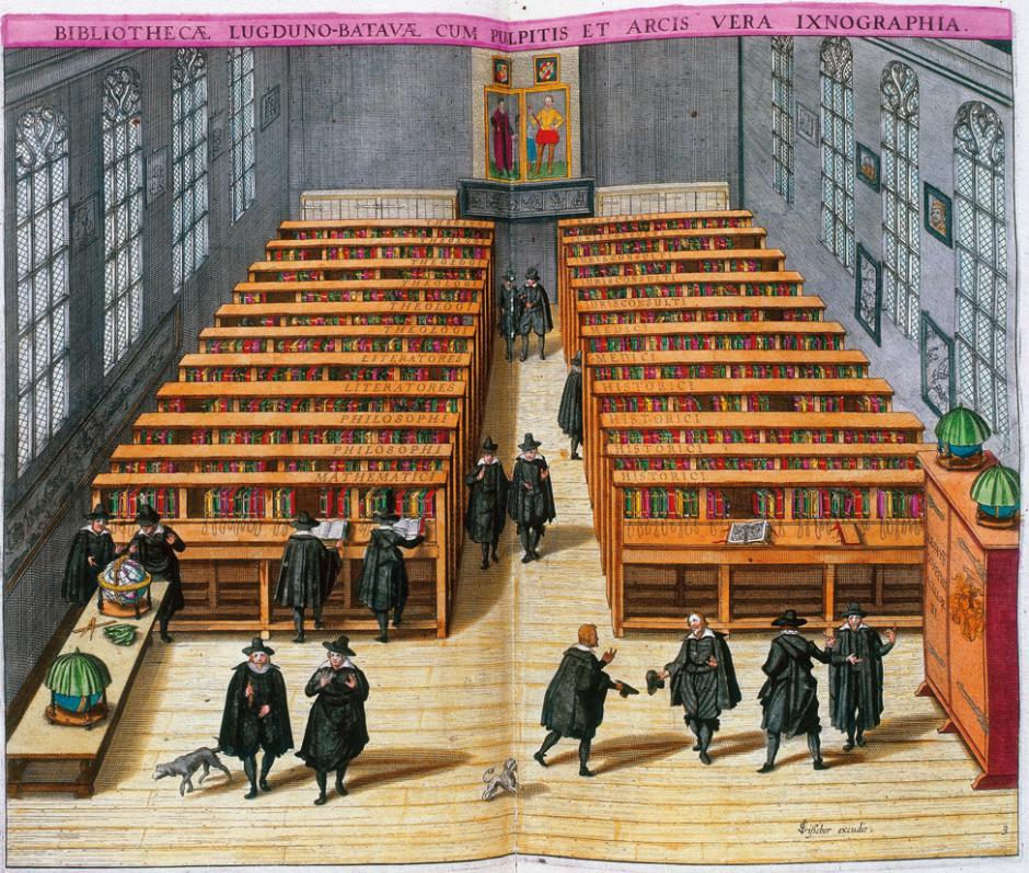 Biblioteca Universitaria de Leiden en 1610