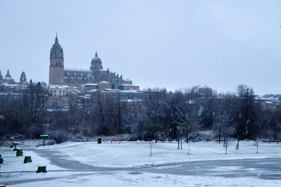 Las imágenes de la fuerte nevada que ha caído este miércoles en Castilla y León