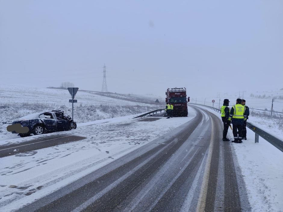 Las imágenes de la fuerte nevada que ha caído este miércoles en Castilla y León