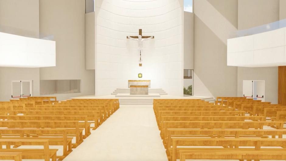 Imagen creada por IA del interior de la futura iglesia San Juan Bosco de Torrent