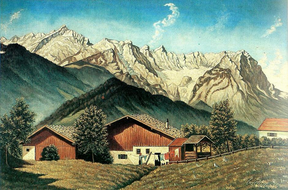 Alpenhof, óleo sobre tabla