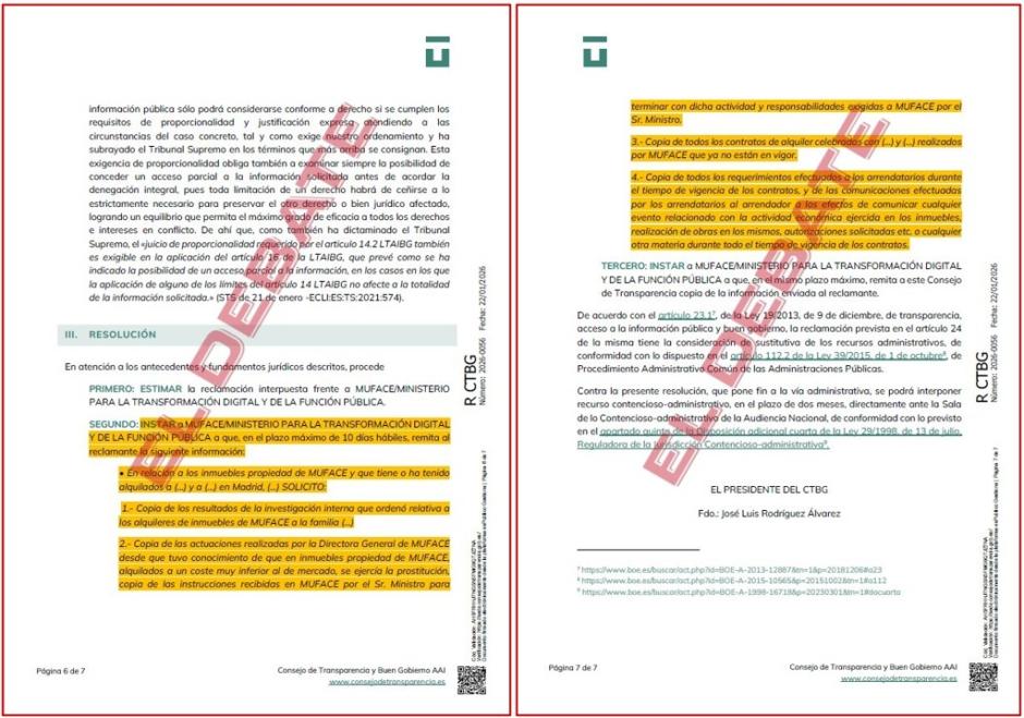 Resolución 2026-0056 del Consejo de Transparencia y Buen Gobierno del 22 de enero