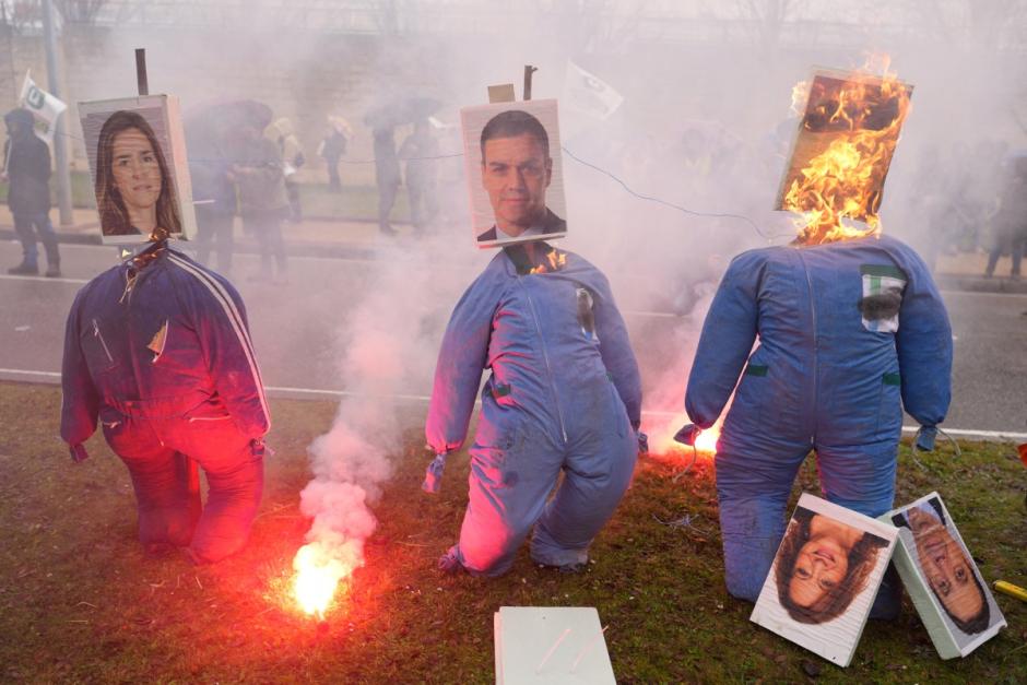 Protestas agrarias en Valladolid, el pasado mes de enero.