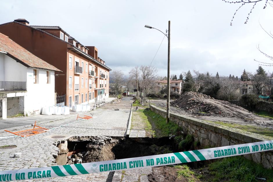Estragos de la borrasca jana en El Espinar, el pasado marzo