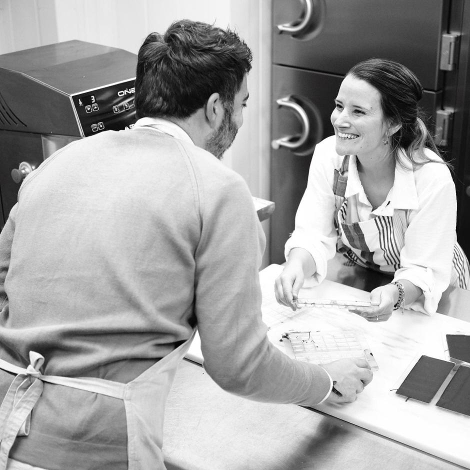 Adriana Cabot con su marido