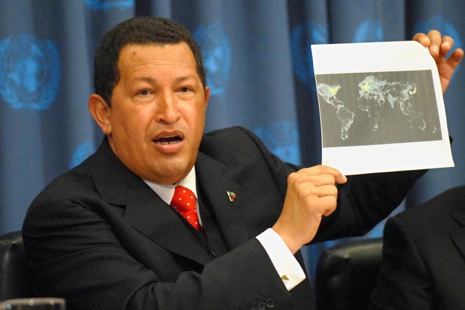 EL PRESIDENTE DE VENEZUELA HUGO CHAVEZ DURANTE UNA VISITA OFICIAL A LA ONU
Dennis Van Tine / ABACA A33511 / ©KORPA
21/09/2006
NUEVA YORK *** Local Caption *** President of Venezuela, Hugo Chavez, holds a press conference at the United Nations headquarters in New York City, NY, USA on September 20, 2006.
Photo by Dennis Van Tine / ABACAUSA.COM
(Pictured : Hugo Chavez) © KORPA