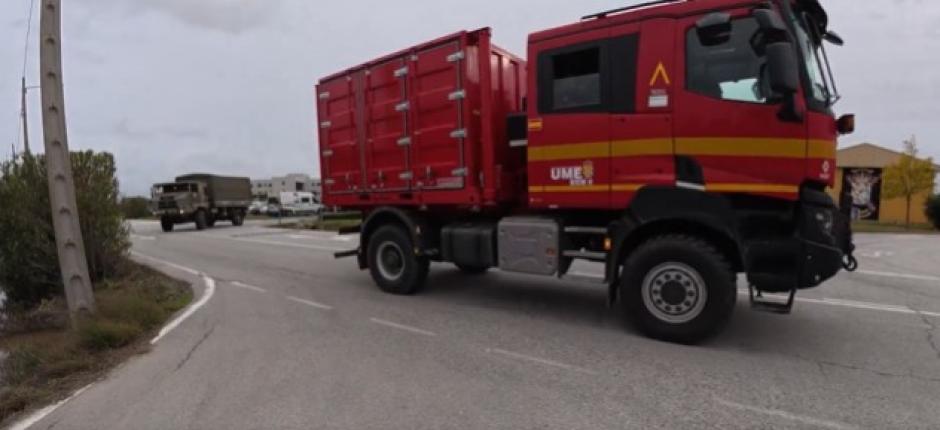 Han salido de su base en Morón Sevilla, unidades del Segundo Batallón de Intervención de la UME