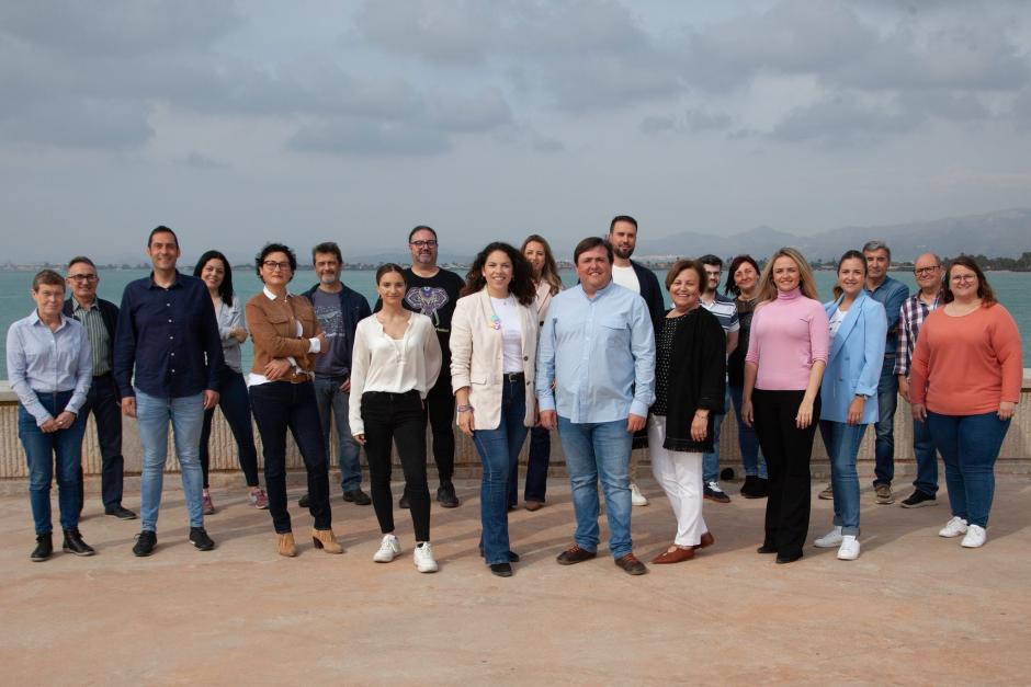 Imagen de archivo de la candidatura de Compromís per Borriana a las elecciones municipales de 2023, con Alarcón y Gascó