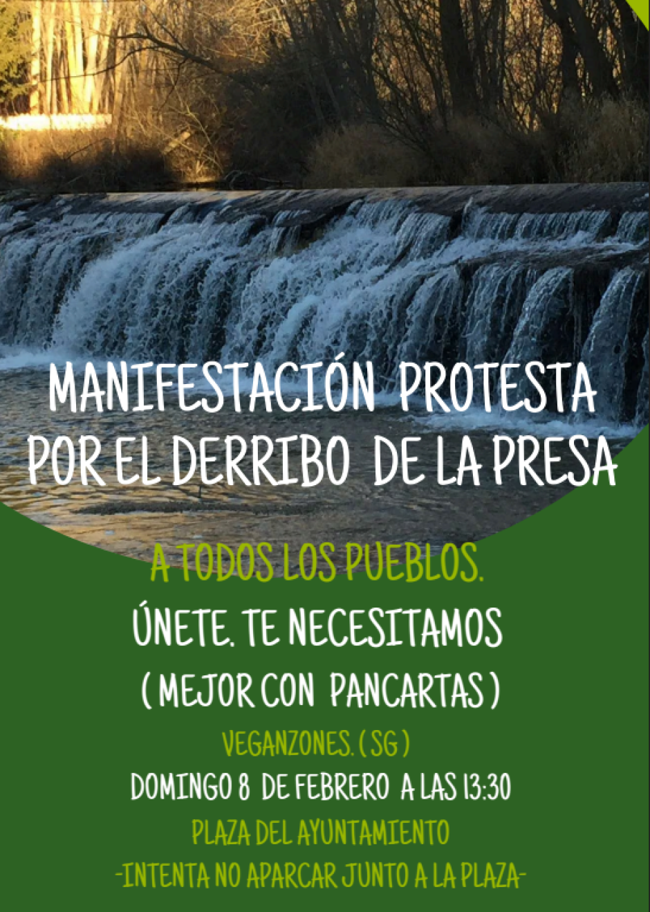 Manifestación presa Puente Mesa