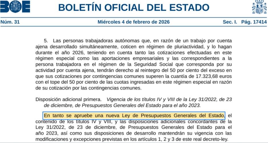 El real decreto ley con la subida de las pensiones publicado este miércoles en el BOE, sin el año 2026