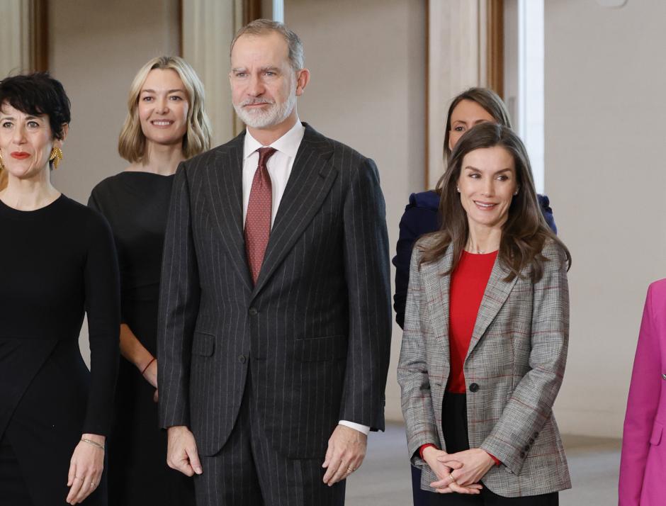 Marta Ortega Spanish King Felipe VI and Queen Letizia during