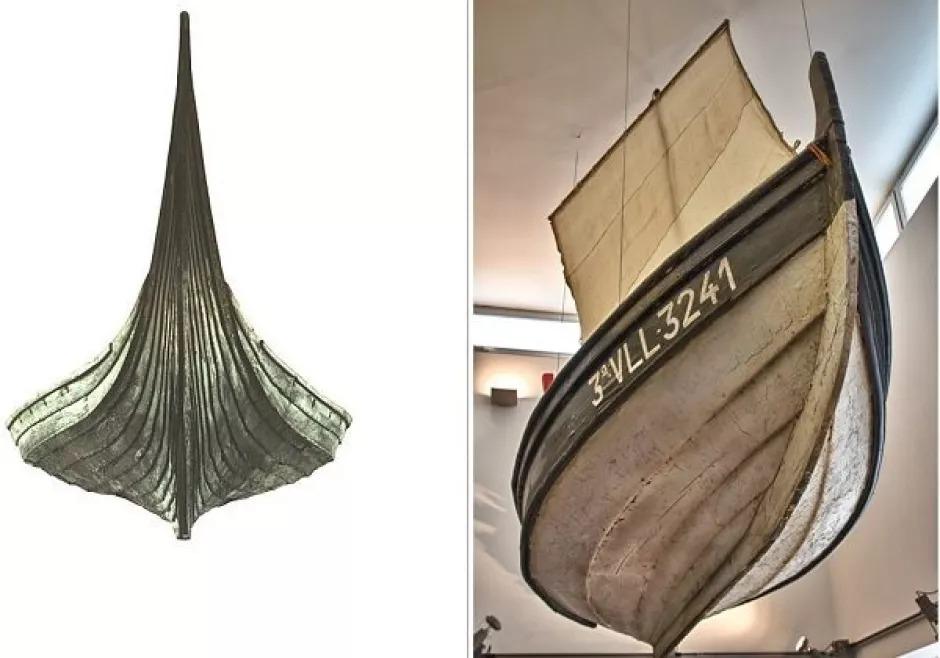 Drakkar y dorna Vikinga