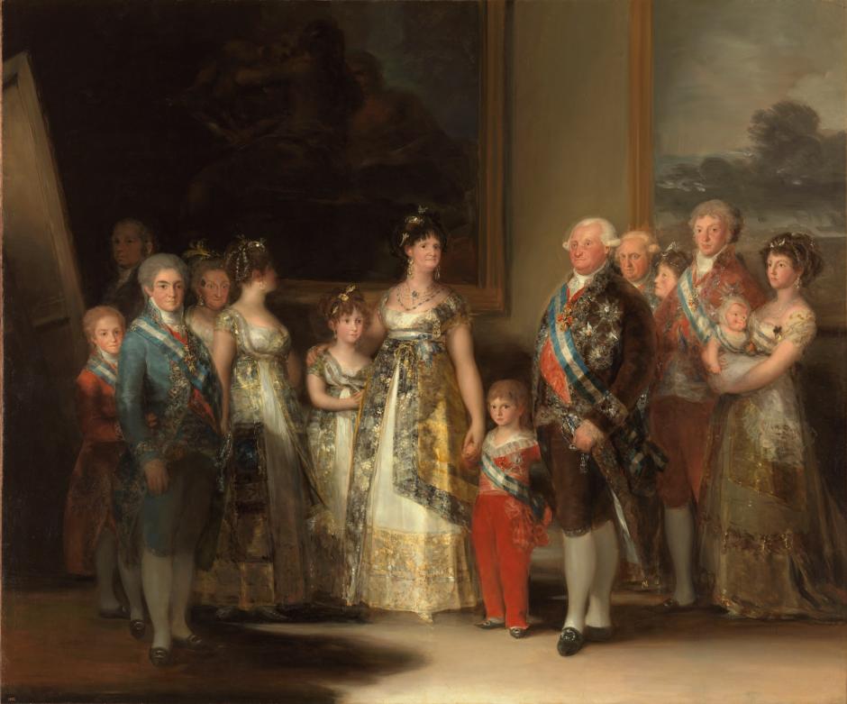 La familia de Carlos IV, retratada por Francisco de Goya