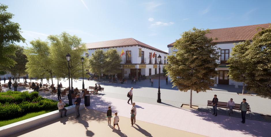 Ilustración del proyecto del casco histórico de Barajas