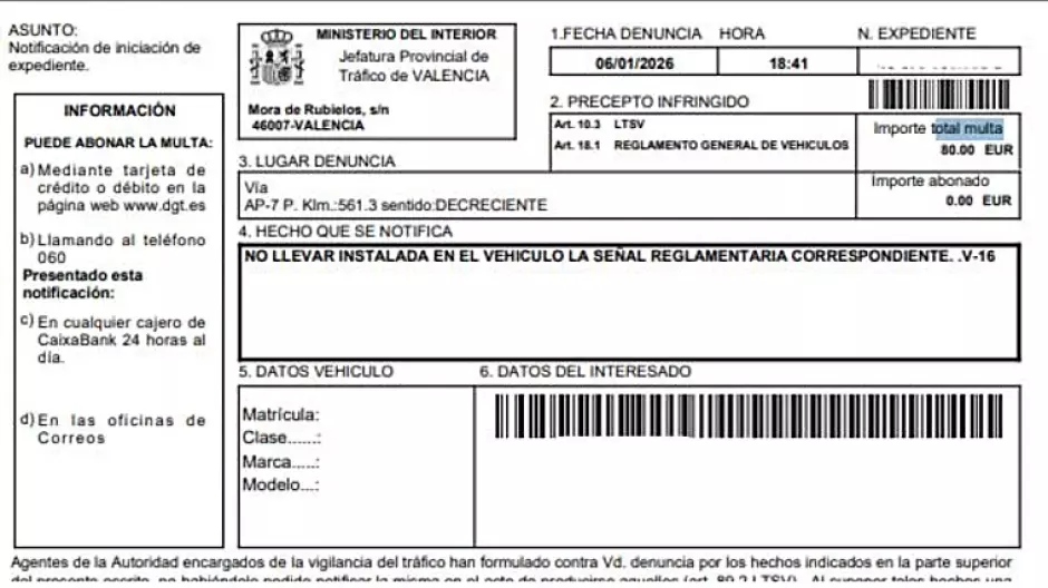 Esta multa lo deja muy claro, están multando