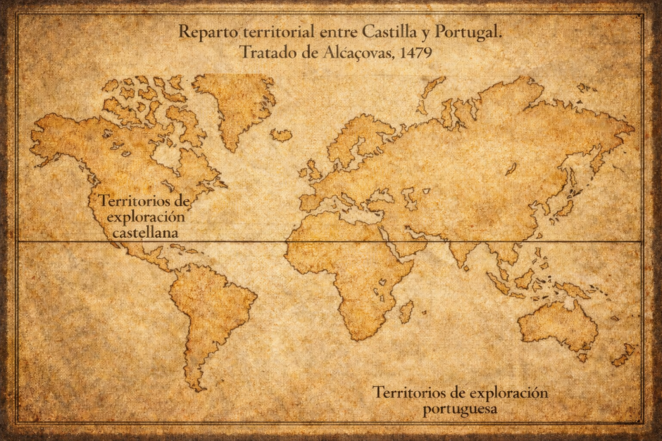 Reparto territorial entre Castilla y Portugal