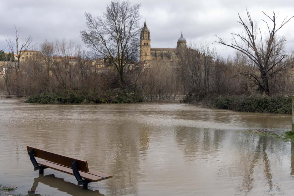 El río Tormes en alerta amarilla a su paso por Salamanca