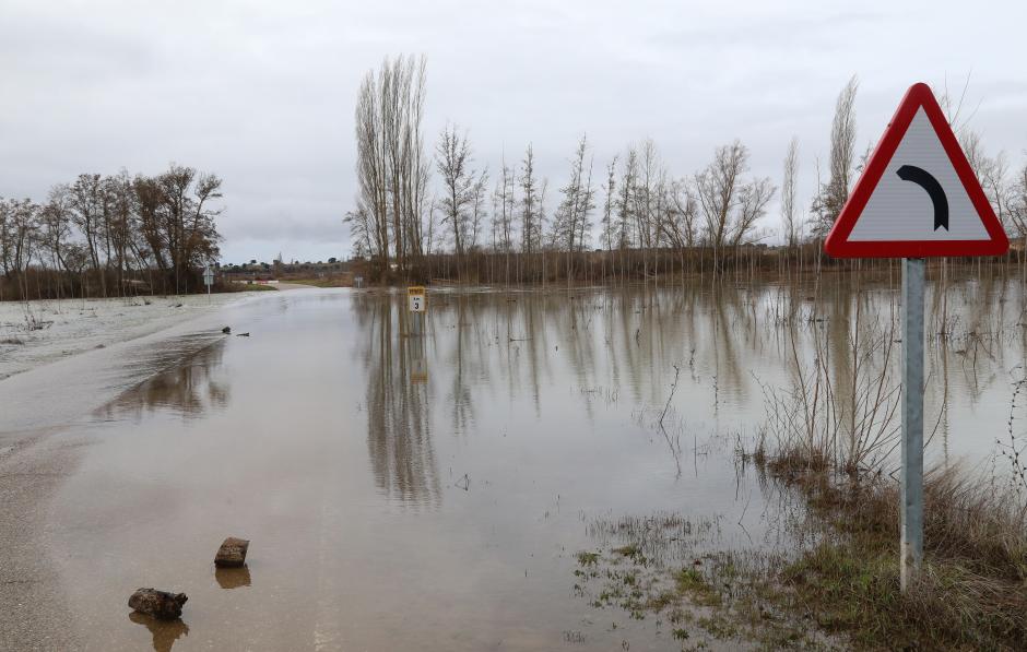 Aspecto del río Carrión a su paso por Monzón de Campos(Palencia)