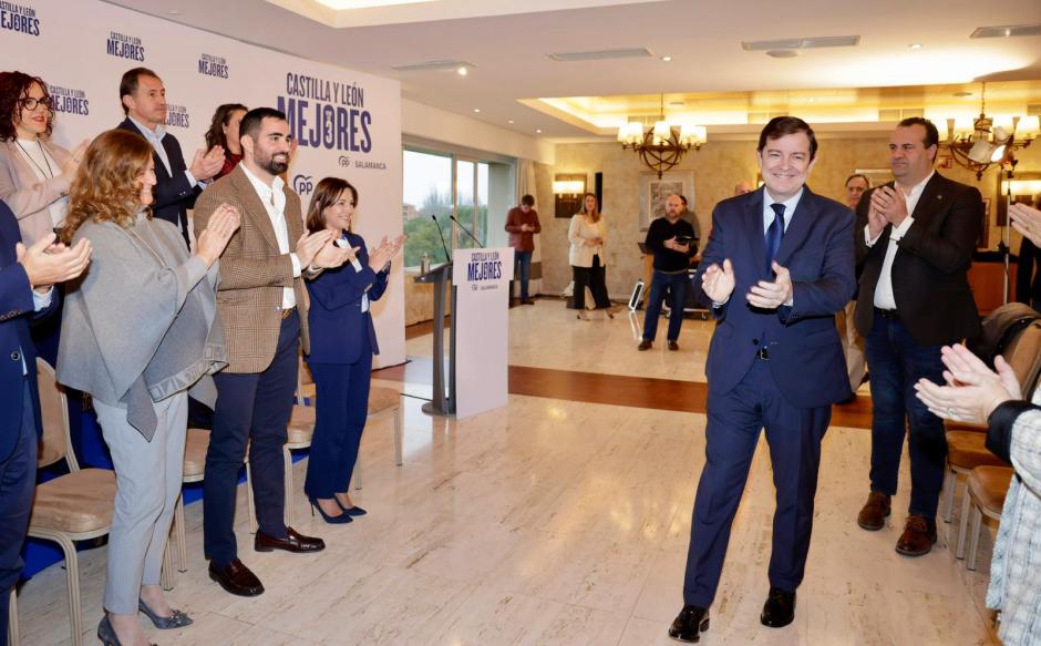 Mañueco, arropado por los 'populares' de Salamanca, este fin de semana