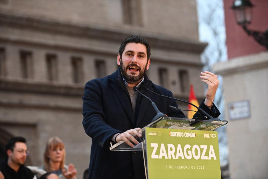 El candidato de Vox a las elecciones de Aragón, Alejandro Nolasco,