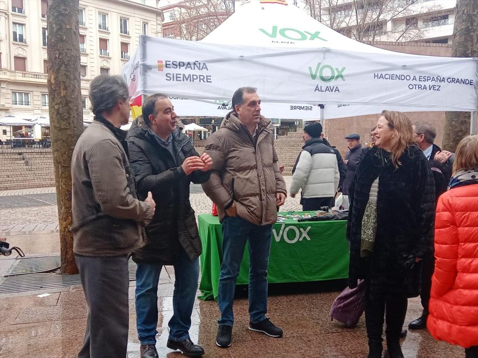 (El portavoz de Seguridad de Vox, Samuel Vázquez, en Vitoria