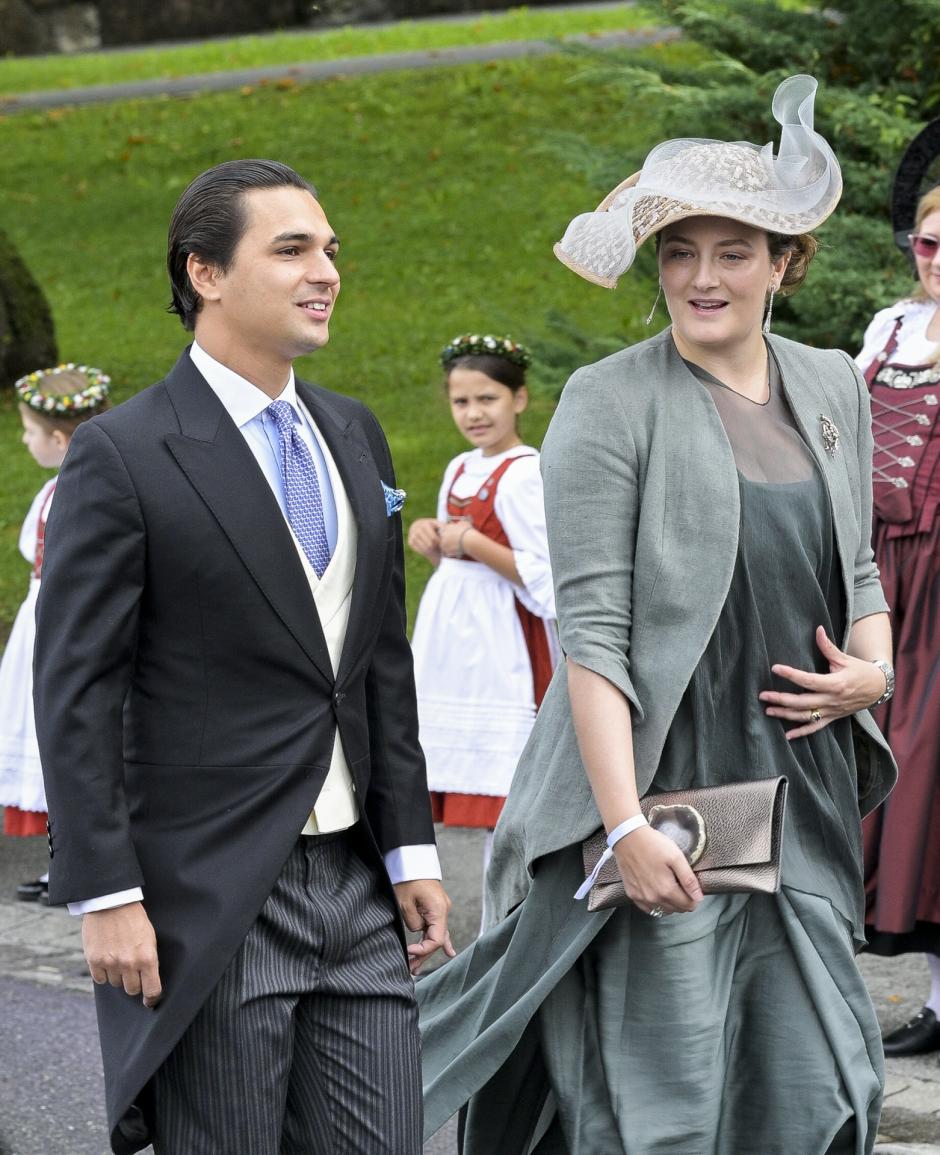 Victoria de Hohenlohe  y su marido Maxime Corneille