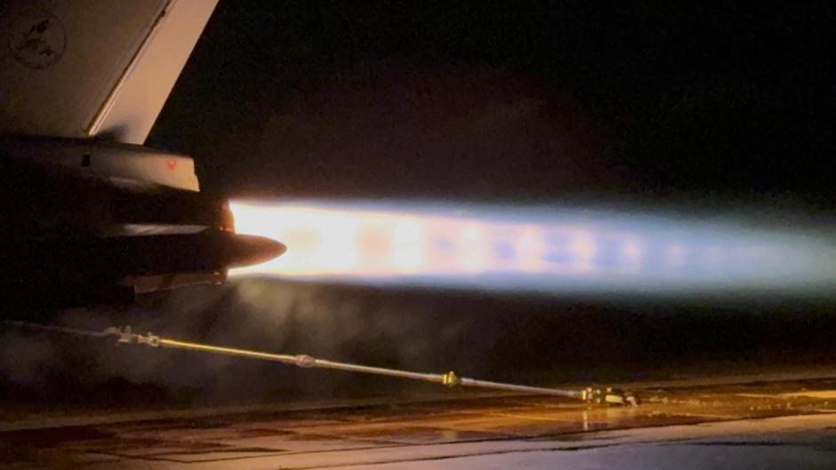 Pruebas con combustible sostenible en un Eurofighter en la Base Aérea de Torrejón