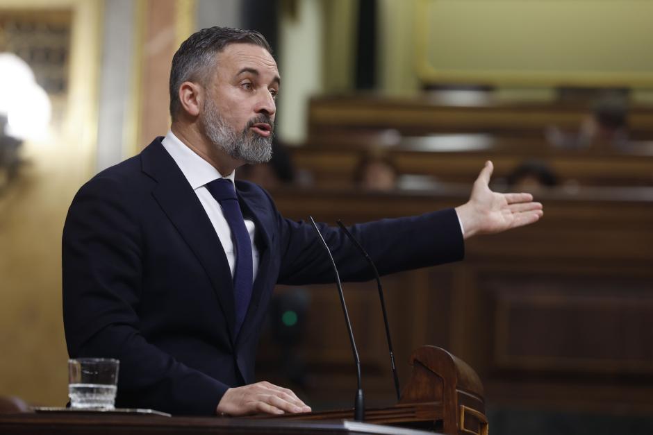 Santiago Abascal, durante el Pleno