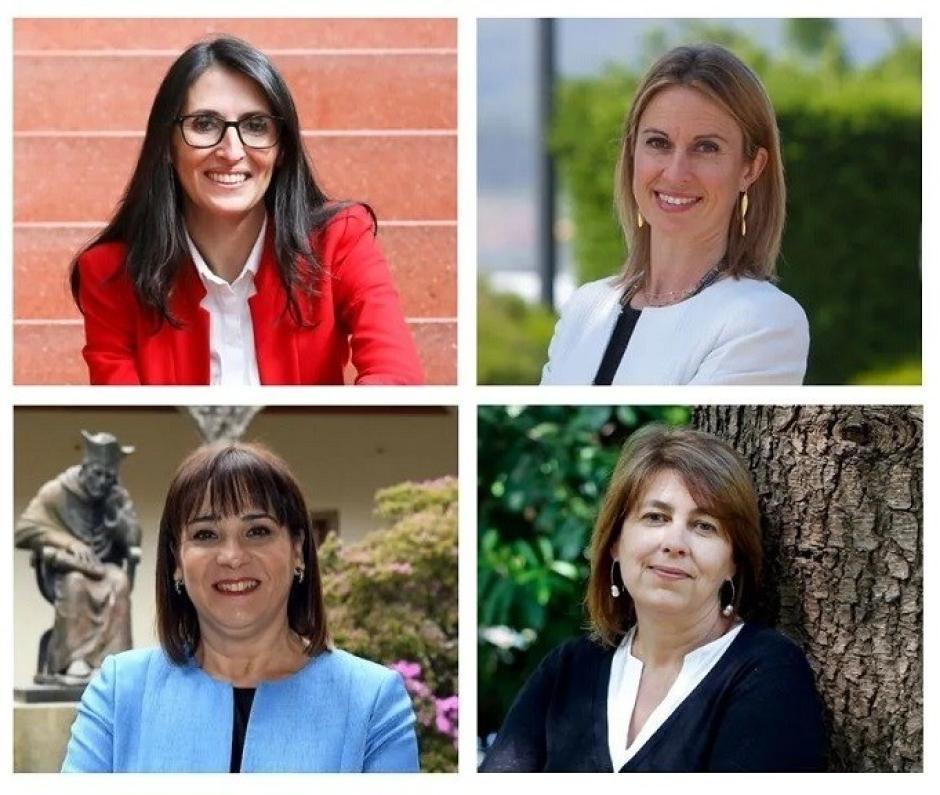 Rosa Crujeiras, Maite López, María José López Couso y Alba Nogueira, candidatas a la rectoría de la USC en 2026.

REMITIDA / HANDOUT por ATENEO DE SANTIAGO
Fotografía remitida a medios de comunicación exclusivamente para ilustrar la noticia a la que hace referencia la imagen, y citando la procedencia de la imagen en la firma
01/2/2026