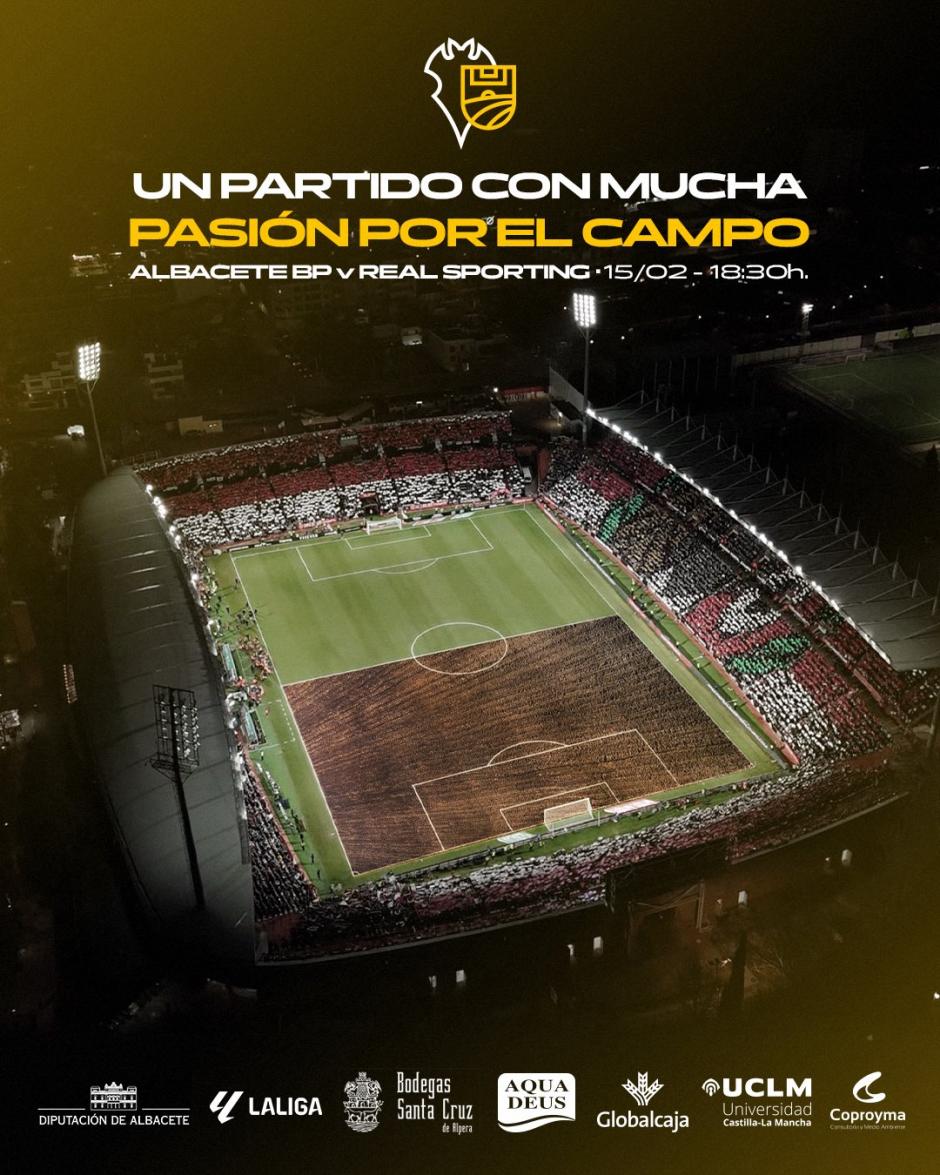 Cartel para el partido contra el Sporting de Gijón