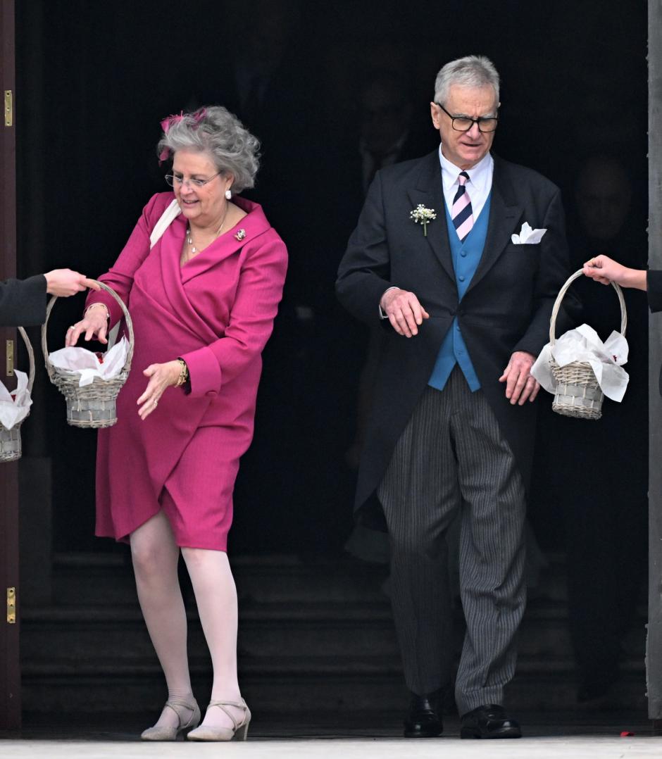 Prince and Princess Gundakar of Liechtenstein, parents of Princess Leopoldina are seen leaving the church after the wedding of Princess Leopoldine of Liechtenstein and her fiancé, Bruno Walter Pedrosa João on Saturday 14 February 2026 in Lisbon, Portugal
Wedding of Princess Leopoldine of Liechtenstein and Bruno Walter Pedrosa João, Lisbon, Lisboa, Portugal - 14 Feb 2026 *** Local Caption *** .